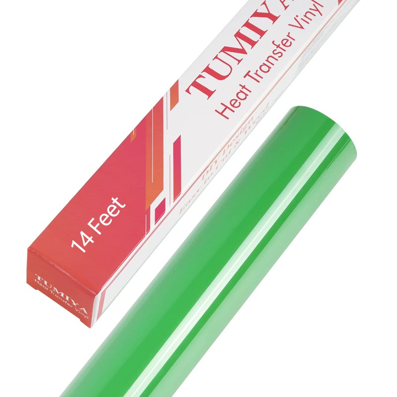 TUMIYA Heat Transfer Vinyl Roll  12 in x 14 Feet Fruit Green HTV Vinyl for T Shirt HTV Vinyl - Image 1